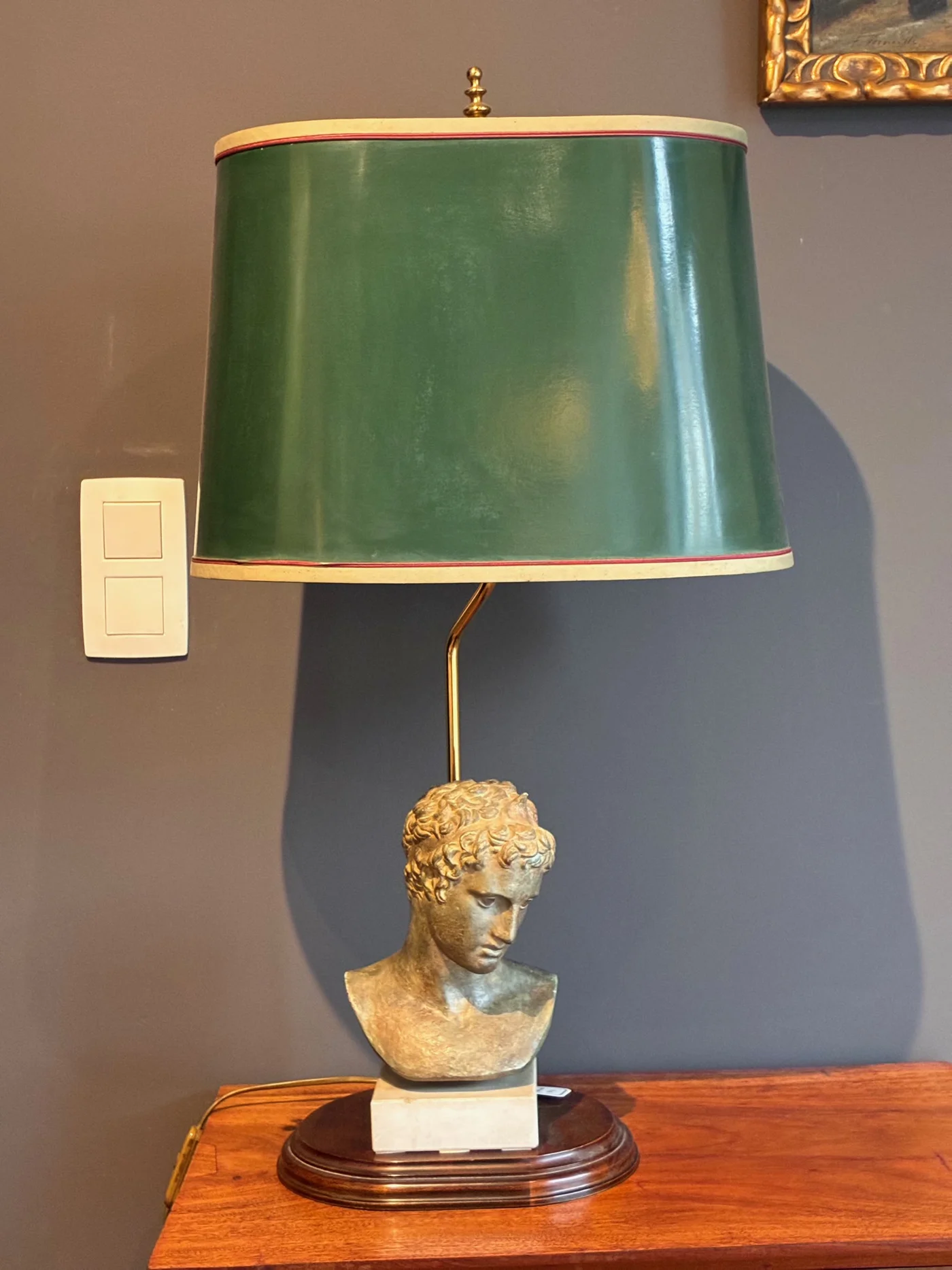 Lampe à poser à buste à l'antique 