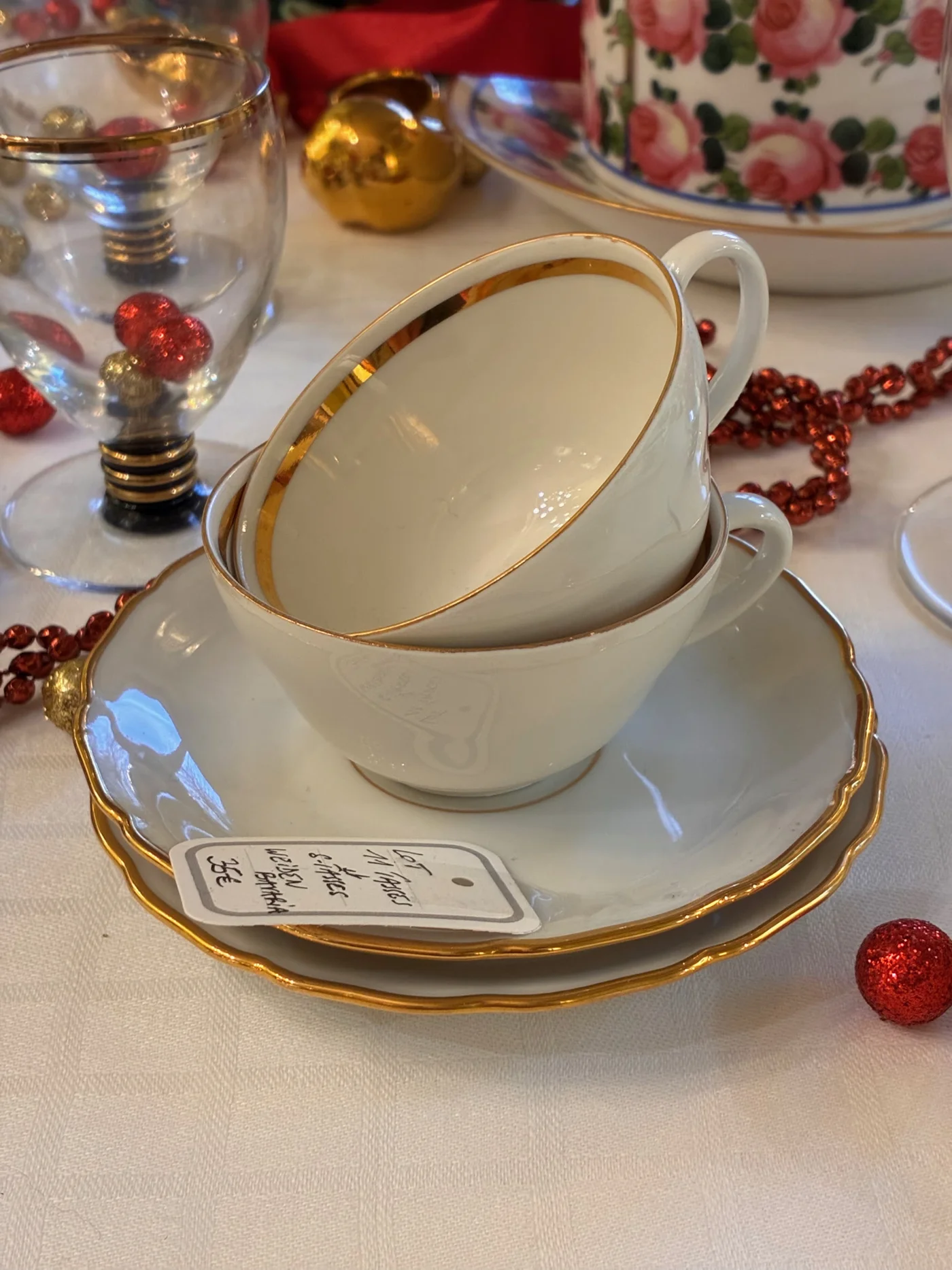 Service à café/thé vintage Seltmann Weiden Bavaria- 11 tasses et sous-tasses