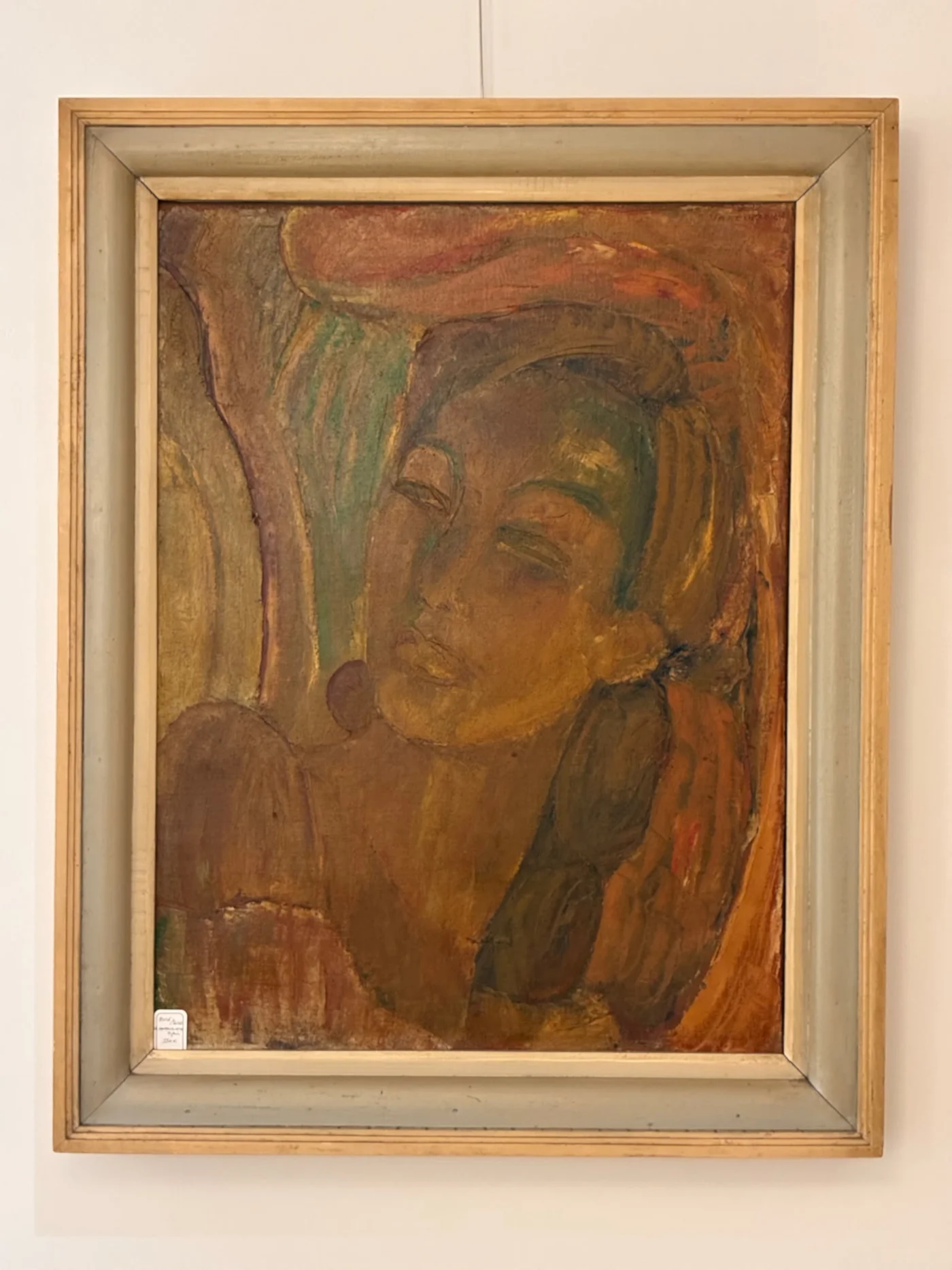 Huile sur toile "Portrait" signée Georges Vandenbosch - 80 X 60cm