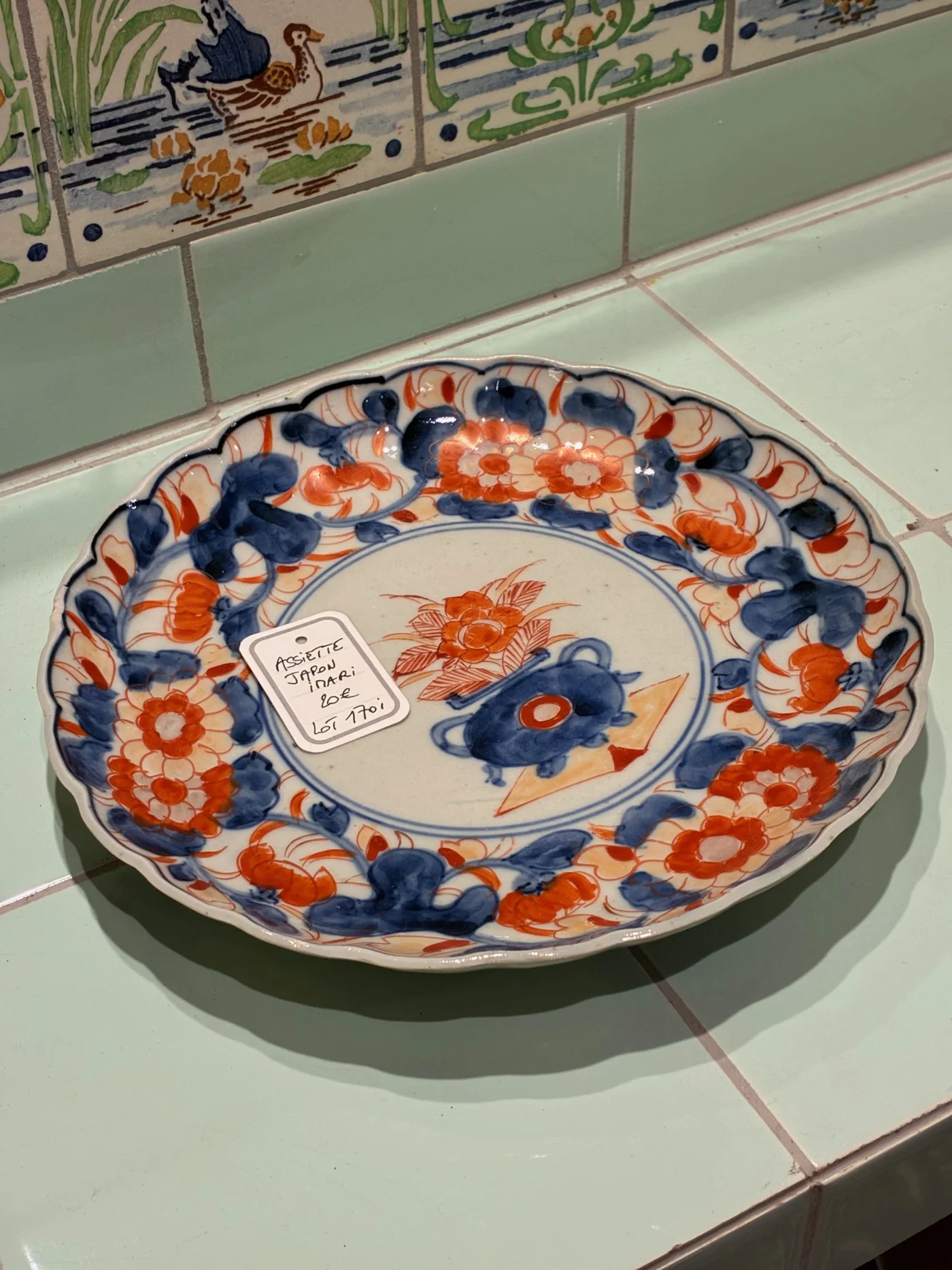 Porcelaine asiatique, assiette Imari - Japon 