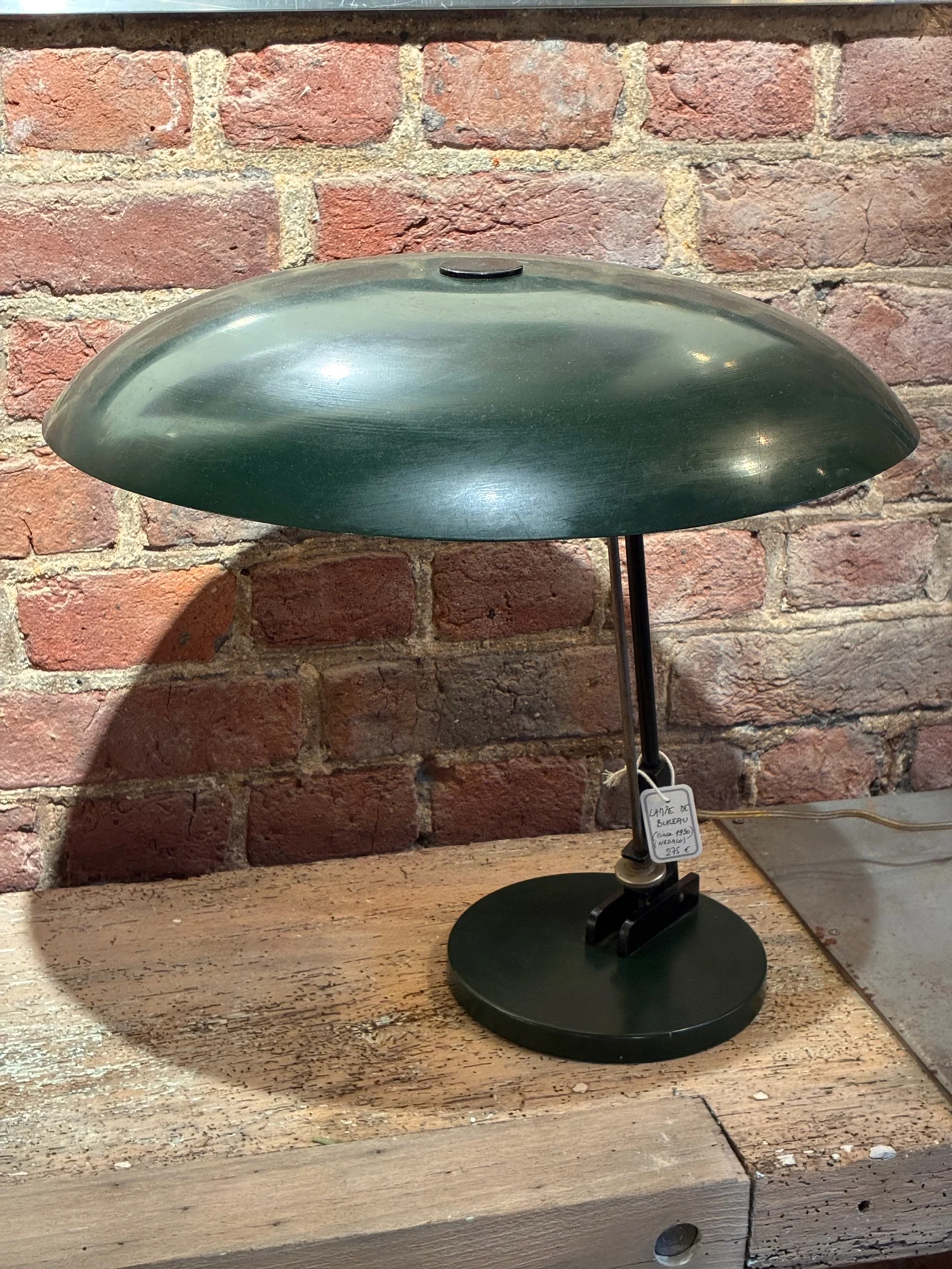 Lampe de bureau ajustable en aluminium, éditeur NEDALO - Circa 1950 - Ht 44 cm