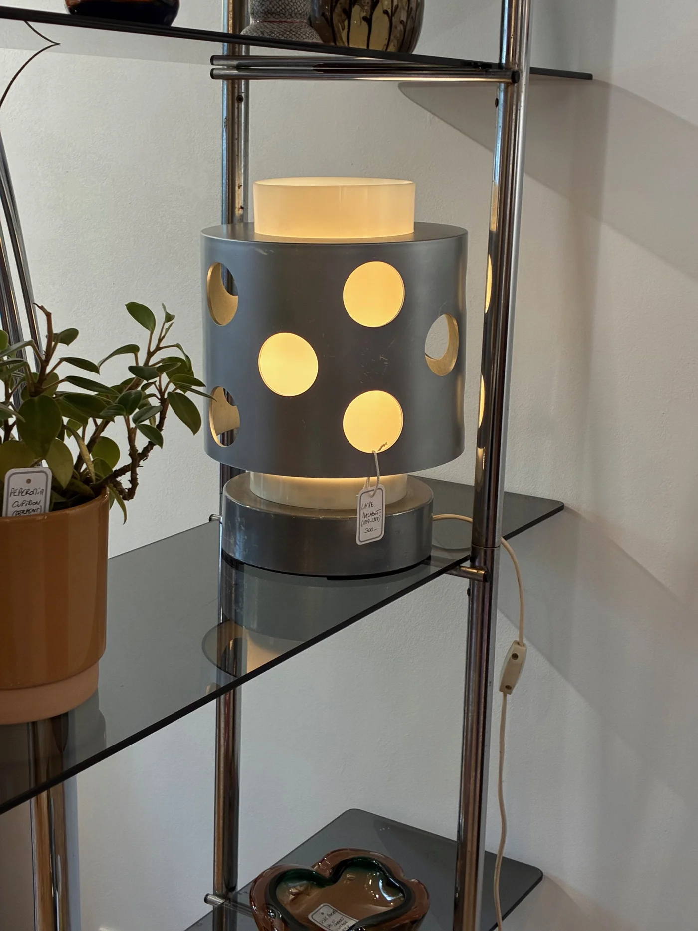 Lampe de table vintage, marque sous la base MALABOTTI M (Marina) (1947-1988) - Ht 32 cm