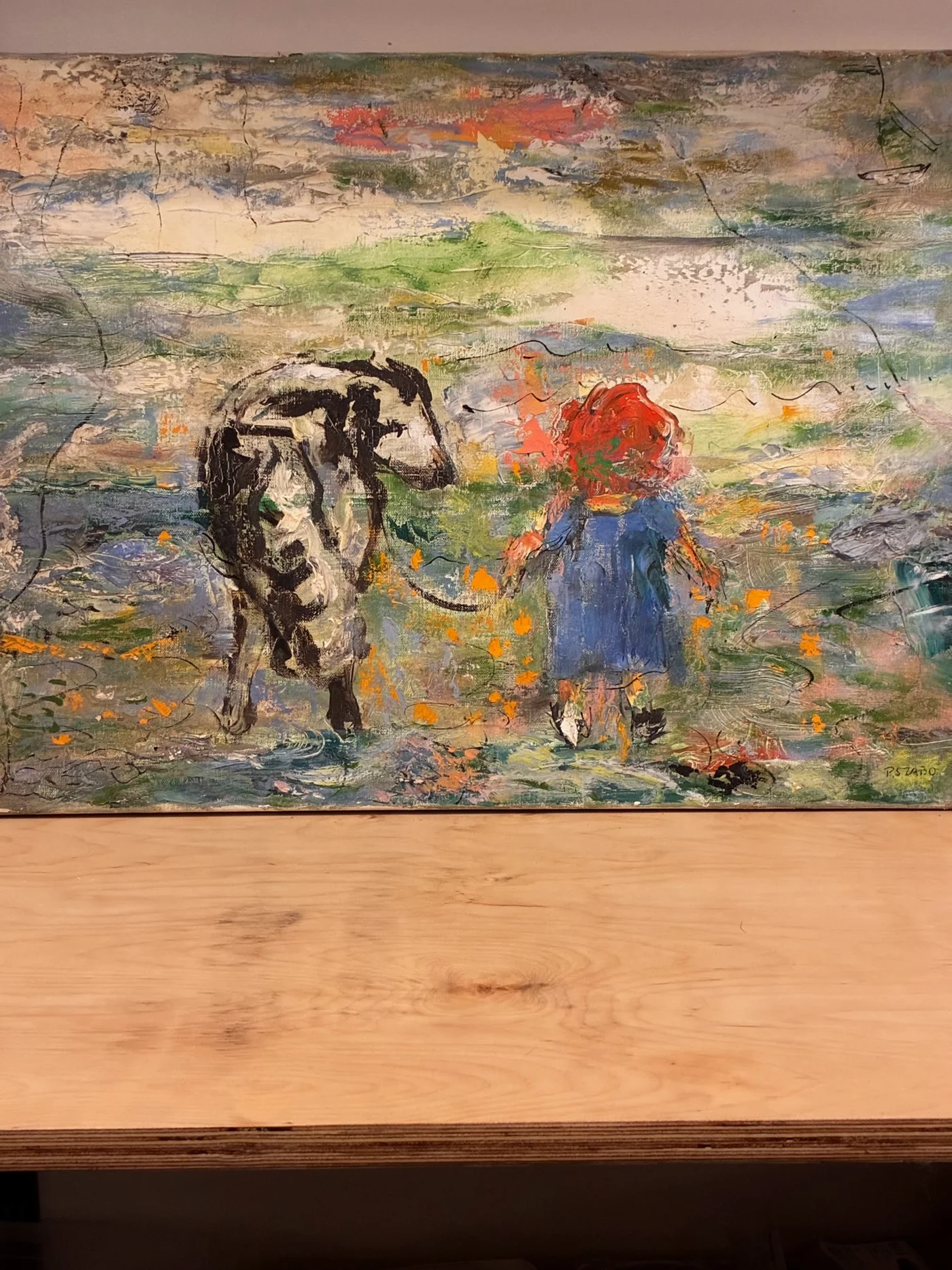 Huile sur toile "The kind dog" Signée Paul Szabo - 1995