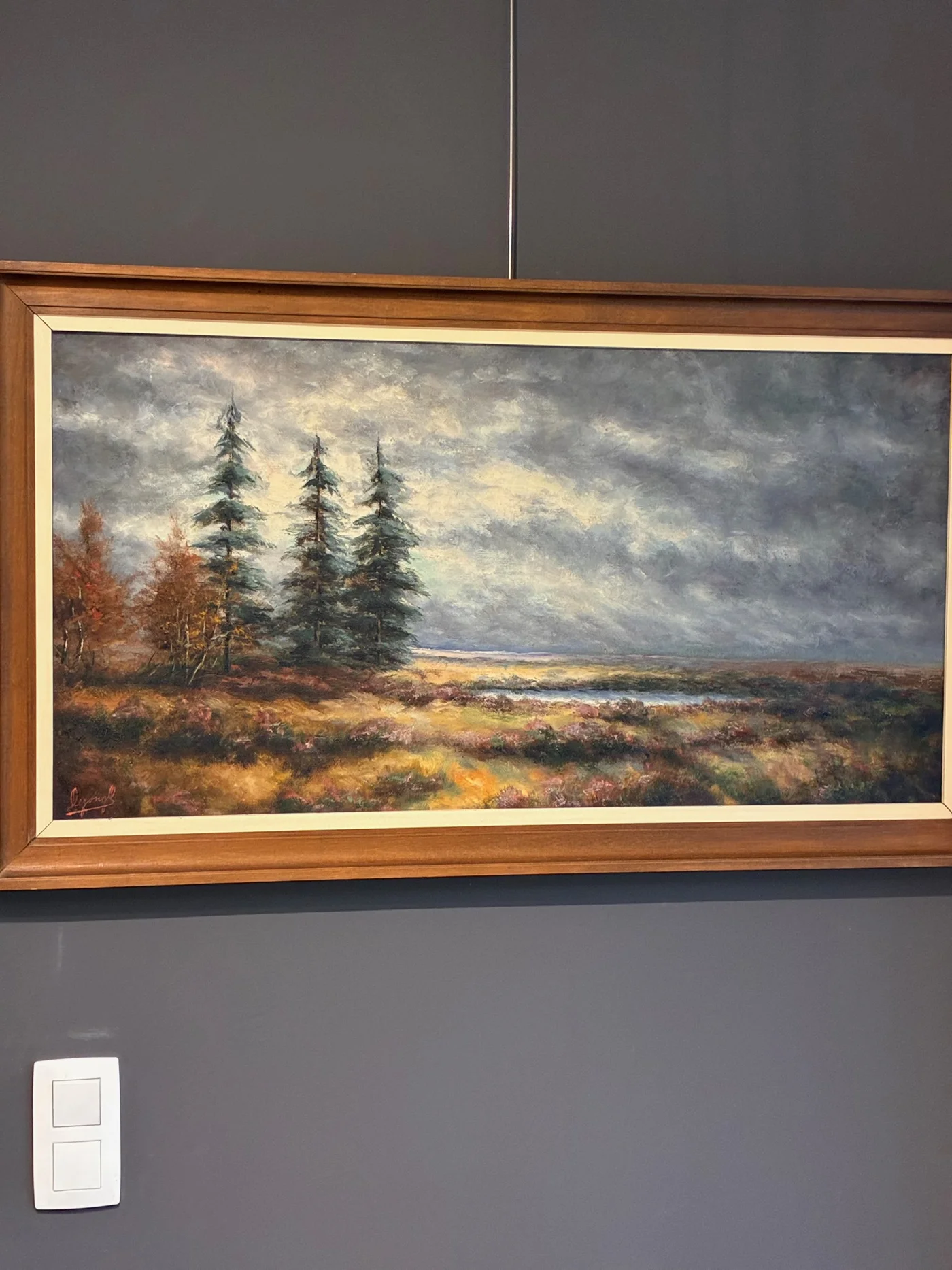 Huile sur toile - Fagnes - Signée - 105 X 60 cm