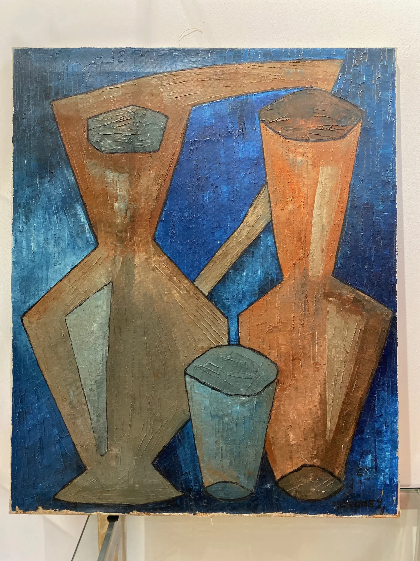 Huile sur toile - Nature morte - Signée M Deprez - 60 x 50 cm