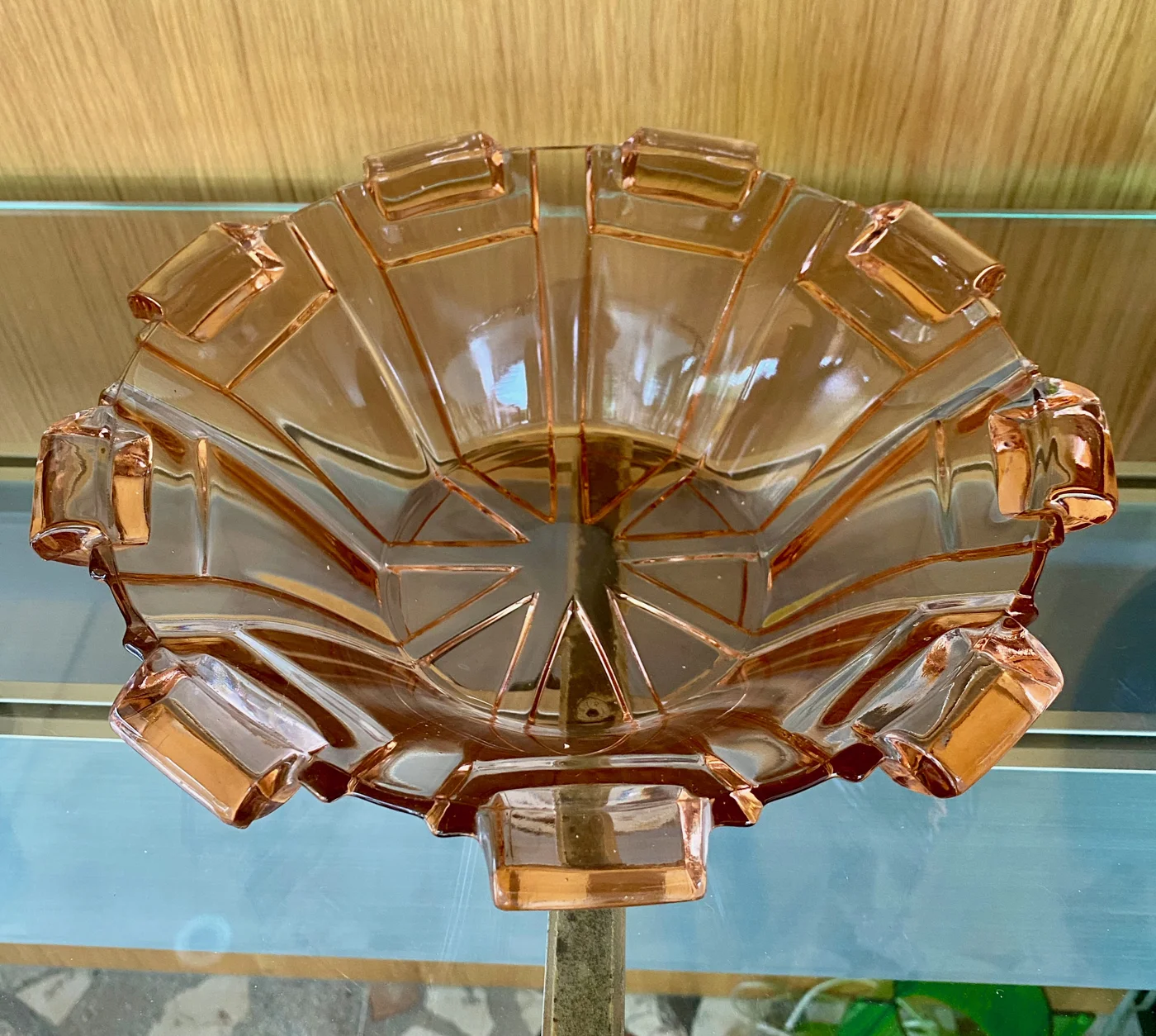 Plat Luxval, Art Deco, rose - Diam 27 cm