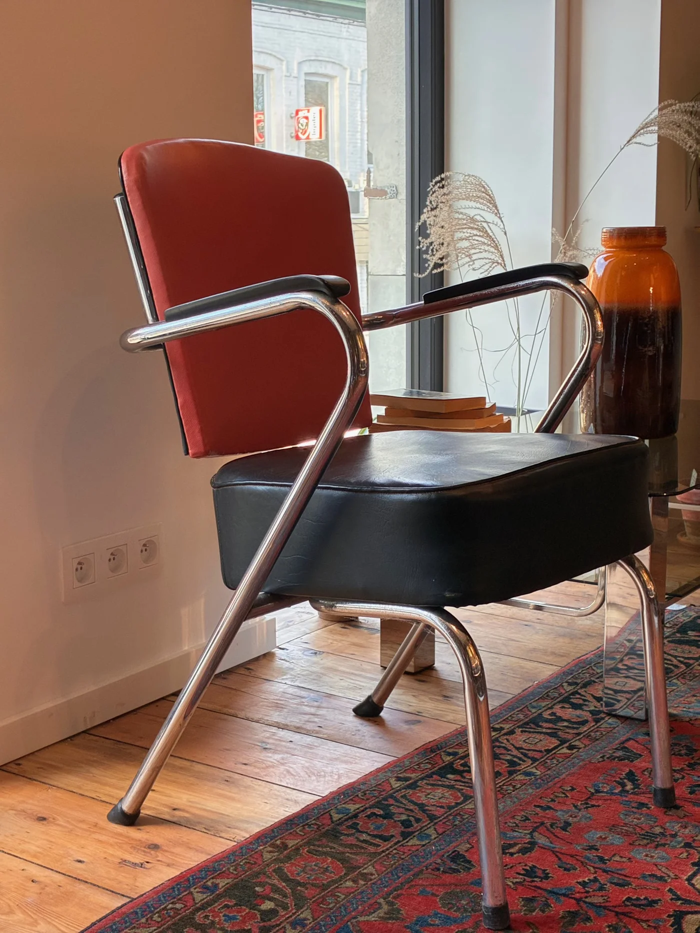 Fauteuil tubulaire chromé Paul Schuitema/Fana 