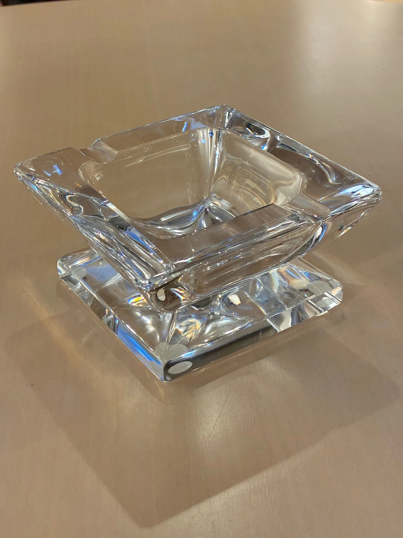 Cendrier cristal Sèvres carré