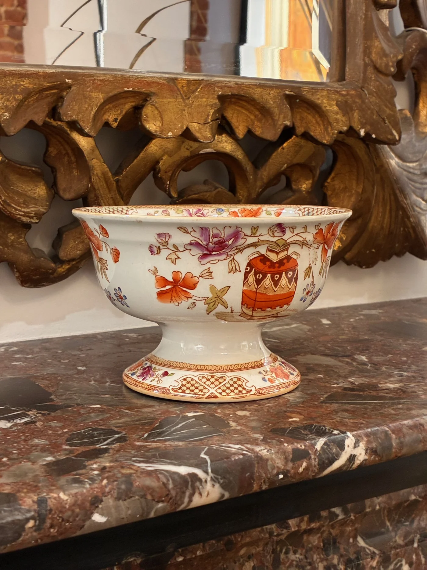 Plat à décor floral orangé - Petrus REGOUT Maastricht Flora 