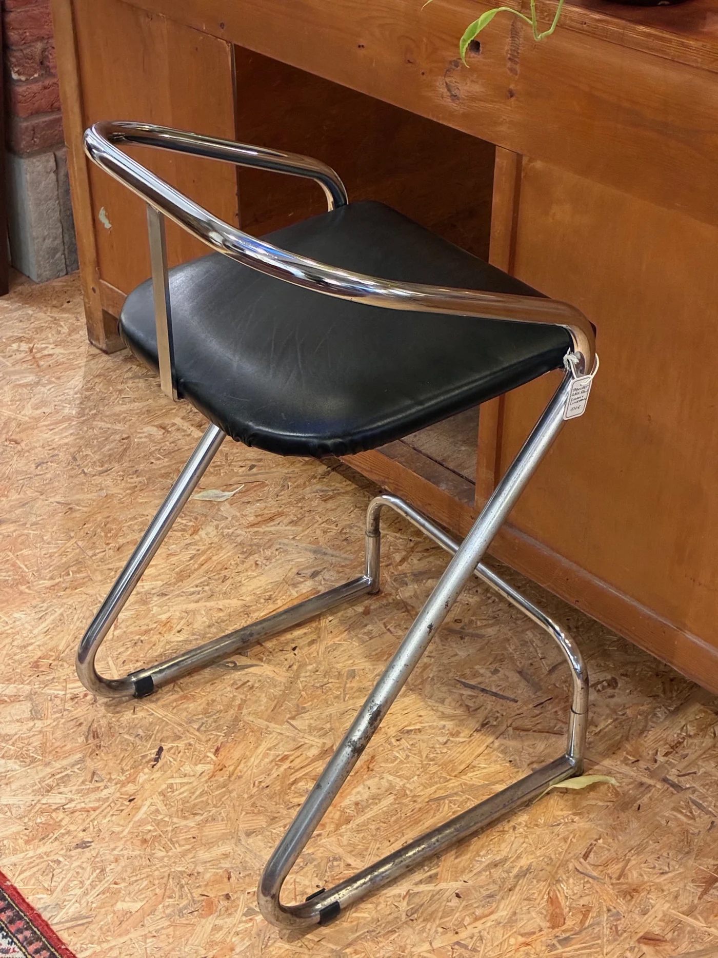 Tabouret de bar Borge Lindau et Bo Linderkrantz pour Lammhults “70-3” - Tube en acier et cuir